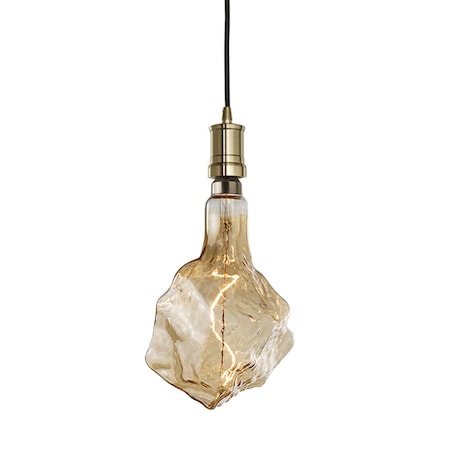 1-Light Antique Contemporary Pendant Socket And Canopy LED 4W Glacier Grand Filament Nostalgic Bulb
